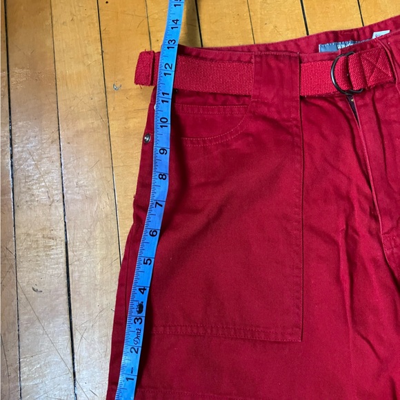 Vintage red Jean shorts with belt - Picture 7 of 7